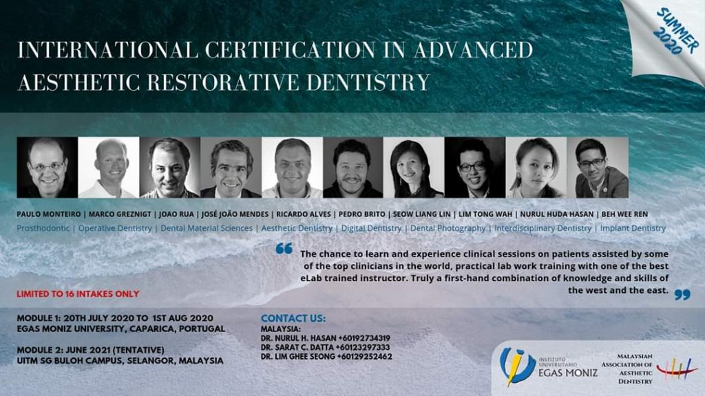 International Certification in Advanced Aesthetic Restorative Dentistry