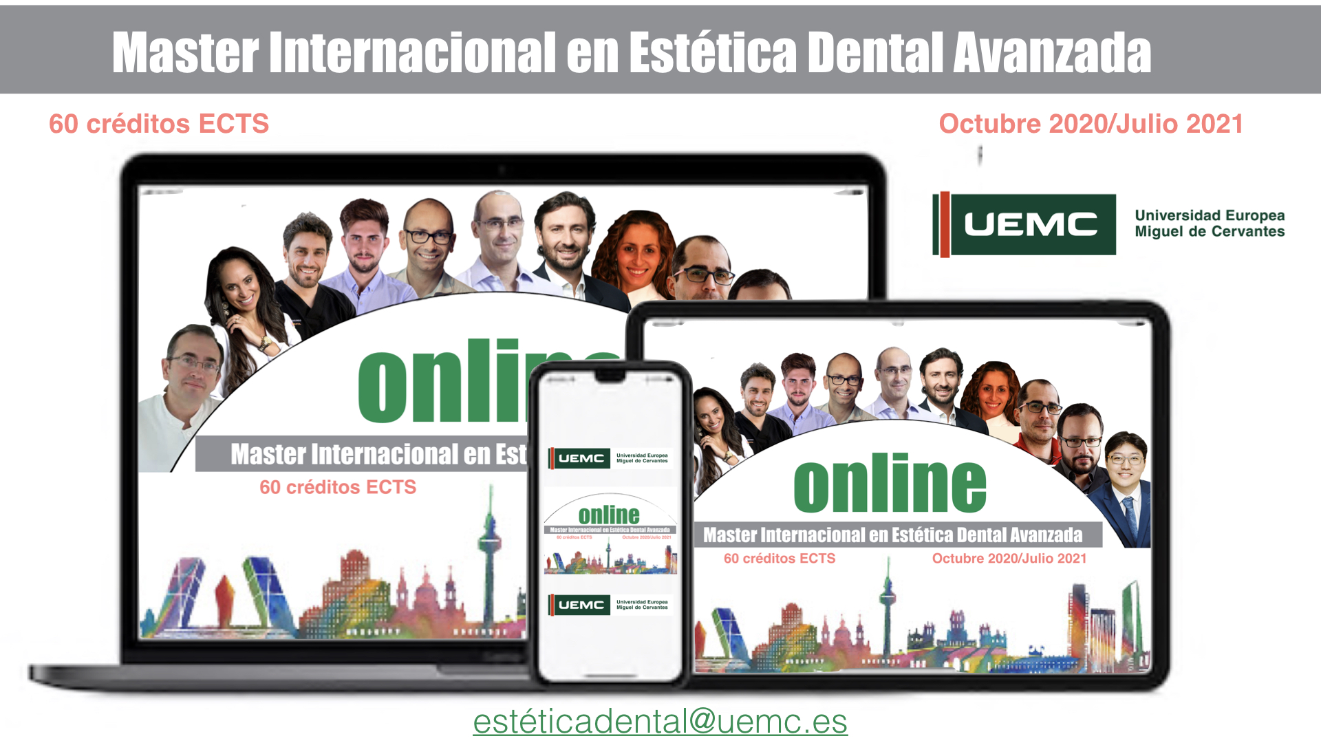 Master Internacional en Estética Dental Avanzada Online, Universidad Europea Miguel de Cervantes (España)