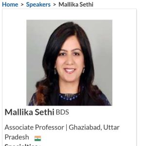 Mallika Mallika Sethi Rishi Dr., INDIA