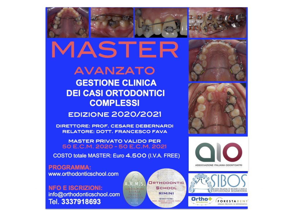MASTER PRIVATO AVANZATO “GESTIONE CLINICA DEI CASI ORTODONTICI COMPLESSI”