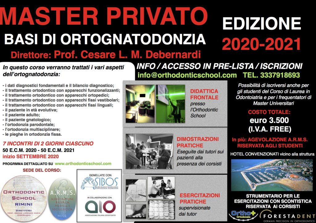 MASTER PRIVATO “BASI DI ORTOGNATODONZIA”