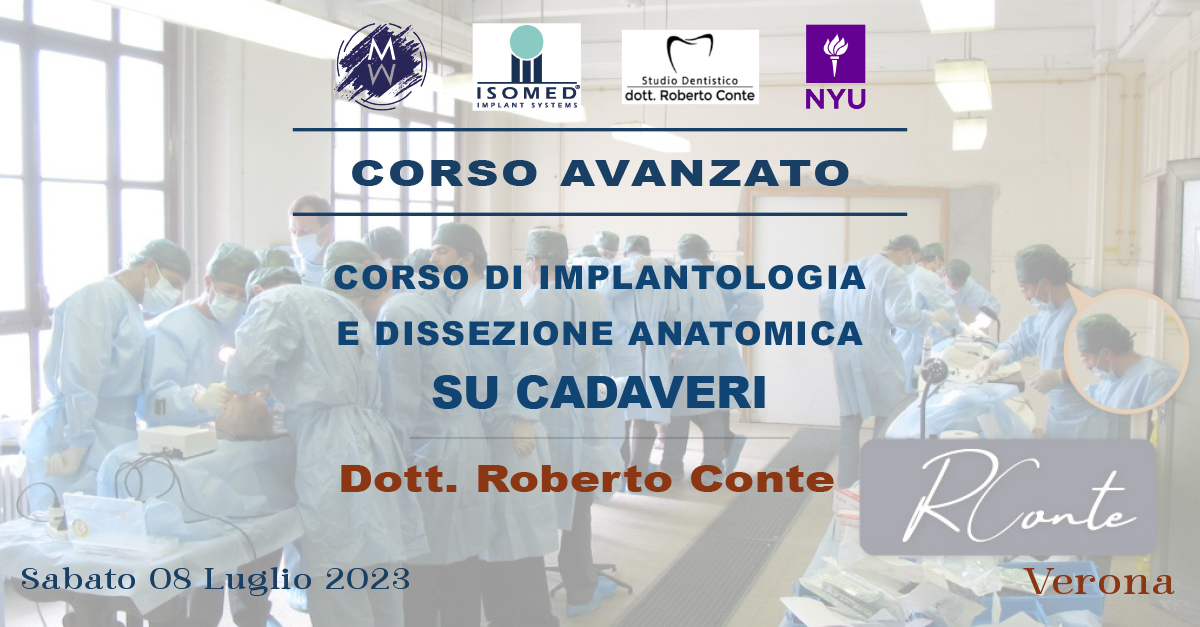 Corso Avanzato di IMPLANTOLOGIA E DISSEZIONE ANATOMICA SU CADAVERI