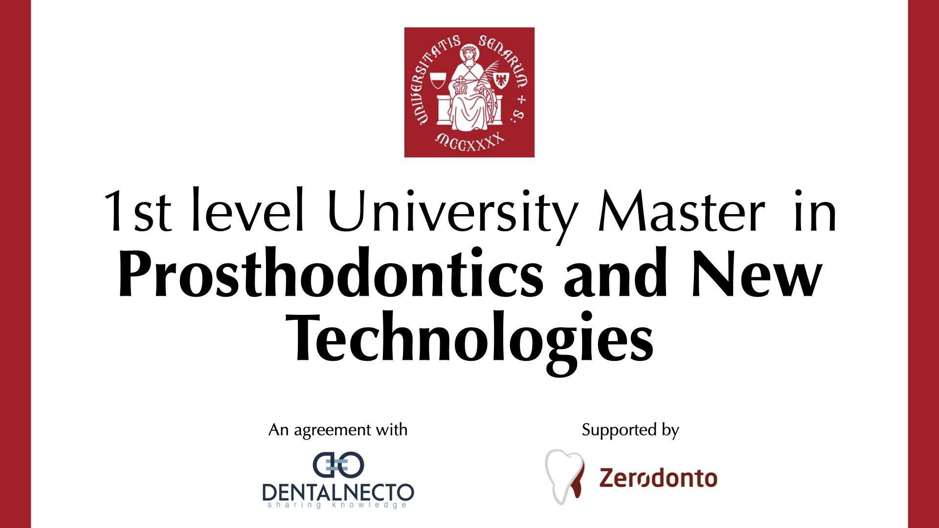Master in Prosthodontics and New Technologies 2025/26