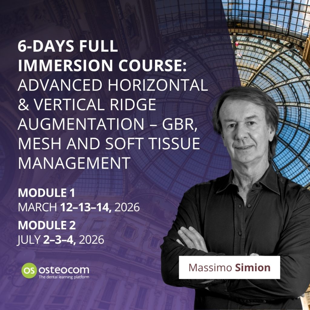 6-DAYS FULL IMMERSION COURSE: GBR, MESH AND SOFT TISSUE MANAGEMENT