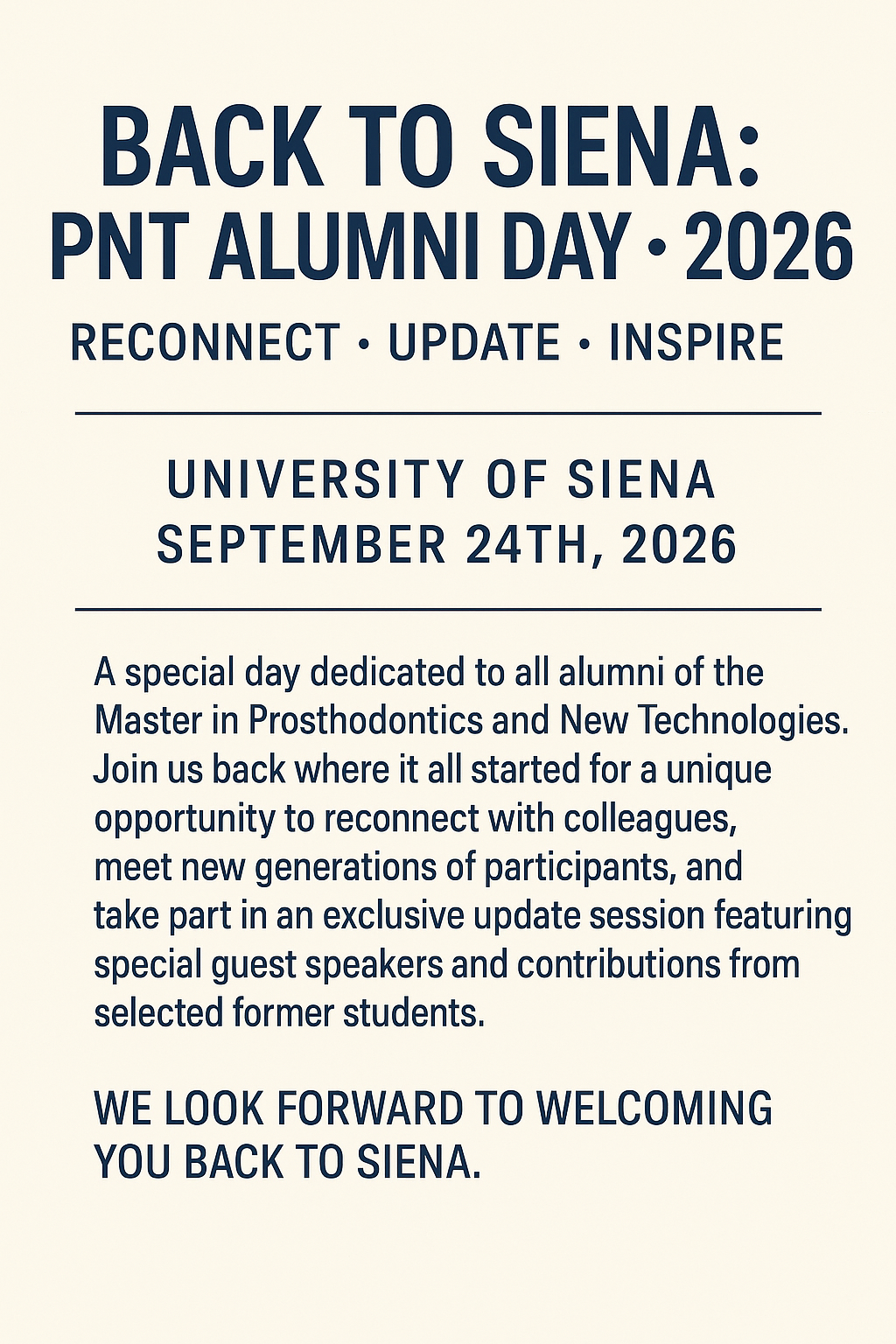 Back to Siena: PNT Alumni Day – 2026