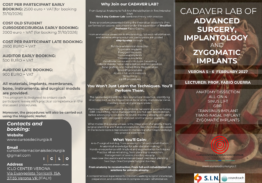MASTER CLASS  OF ADVANCED IMPLANTOLGY AND ZYGOMA – CADAVER LAB -Verona
