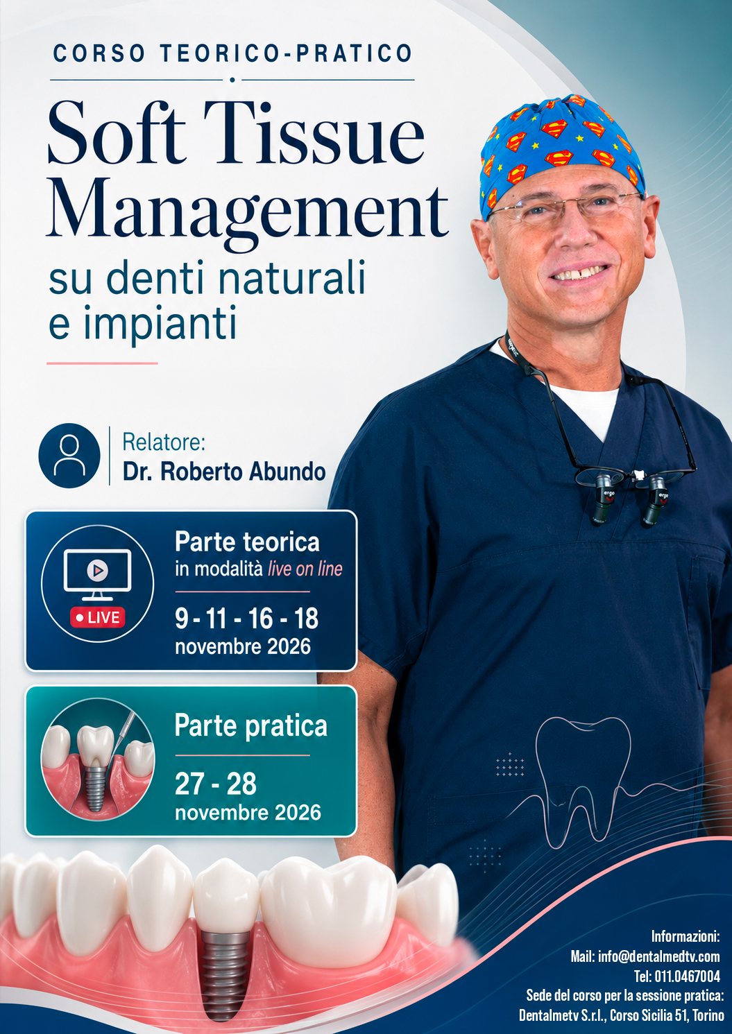 Soft Tissue Management su denti naturali e impianti